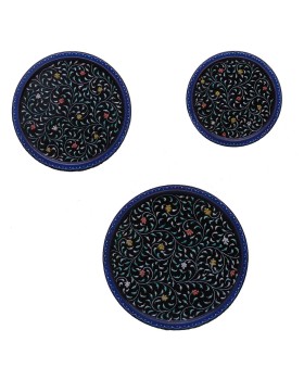 Wooden Wall Decor Plates - Set of 3 Wooden Wall Decor Plates - Set of 3